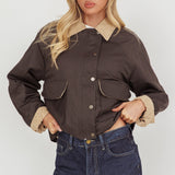 Halona Snap Button Pocket Jacket Charcoal