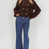 Elaris Hooded Toggle Jacket Brown