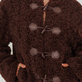 Elaris Hooded Toggle Jacket Brown